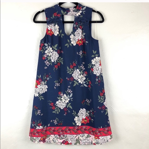 Miami cutout neck floral dress - Picture 1 of 10